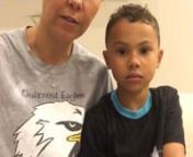 7 year old son and his mom sharing their success story with TheraPee