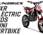 This and more available at https://www.funbikes.co.uknnThe Funbikes MXR Kids Electric Dirt Bike - The perfect starter Electric Kids Motorbike.nnWith great torque and real outdoor rubber tyres, as with all our children’s bike ranges, these are not your traditional ride on toys.nnA Chromalloy frame, with the ability to bear your child’s weight as they grow, and real outdoor rubber tyres separates these Motorbikes from similar priced plastic-based toys. This is, in fact, a mini Dirt Bike, with