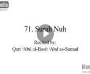 Surah Nuh is the 71st chapter of the Holy Qur&#39;an. It was revealed in the holy city of Mecca. It has 28 verses and is named after the Prophet Noah (peace be upon him).