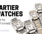 Due to the iconic nature and global reach of Cartier’s creations, they are always targeted by counterfeiters – but you don’t have to be a victim of their schemes. Here&#39;s how to spot a fake, and recognize a genuine Cartier timepiece. #Cartier #CartierSantos #CartierWatchnnSee all the featured watches on our website:nhttps://www.swisswatchexpo.comnnMusic:nWorking Solutions by Alex Stoner, via TakeTones.comnnAll photos owned by SwissWatchExponn---nTranscript:nFrom SwissWatchExpo…nSpotlight