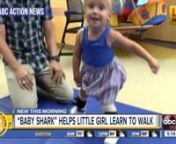 You probably thought the days of Baby Shark were over, but no. Kids still love it. Maybe this will help it seem a little less annoying. Harper was born with severe spina bifida. The condition hinders her ability to walk. She’s two now and it was that song that helped her learn how to walk. nnSource: https://www.abcactionnews.com/news/region-pinellas/baby-shark-song-helps-2-year-old-girl-with-spina-bifida-learn-to-walk-at-st-petersburg-hospital