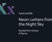 Recorded during TypeCon2018: Xx in Portland, OregonnnSix neon donuts fall out of the sky, a flashing letter inside each one spells out D-O-N-U-T-S. The final donut splashes into a neon cup of coffee; the sky goes black and the donuts start to fall again. When letterforms are illuminated in a vintage neon sign, the visual allure is irresistible. Take a journey with us to examine some of the most fascinating neon sign survivors and lost icons in the Western states. The evolution from advertising t