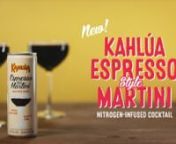 NEW YORK, NY (February 27, 2018) –– Kahlúa, the number one coffee liqueur in the U.S. and hero ingredient in your favorite cult cocktails, brings consumers the next iteration of a classic with the launch of the Kahlúa Espresso Style Martini ready-to-drink (RTD) cocktail. Kahlúa Espresso Style Martini RTD is a twist on the classic Kahlúa cocktail made with coffee…and in a can. It’s the perfect blend of Kahlúa, coffee and Vodka, complete with the signature creamy foam reminiscent of a
