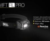 Designed for the workshop, small maintenance jobs, or concerts and shows, the SWIFT RL PRO rechargeable headlamp offers 900-lumen brightness. With REACTIVE LIGHTING technology, a sensor analyzes the ambient light and automatically adjusts headlamp brightness to user requirements. It also has red lighting to ensure discretion. SWIFT RL PRO is intuitive, with a single button for easy control over all lamp functions. The five-level gauge allows for precise monitoring of the battery charge level. Th