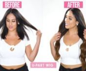 Introducing the Glam Seamless U-Part Wig Collection. The perfect solution for a bad cut or even damaged hair! Looking to add chemical-free color? The U-Part Wig is the perfect wig for you. Incredibly comfortable and easy to slip on. You&#39;ll be ready to glam and go in minutes. nnClick the link below to shop our U-Part Wigs! nhttps://www.glamseamless.com/collections/u-part-wigsnnClick the link below to shop this look! (Color: 1B/2/4)nnhttps://www.glamseamless.com/collections/u-part-wigs/products/ch
