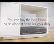 Combining a modern and elegant piece of furniture with a cosy space for your dog’s bed, the Fido Nook will elegantly complement your home whilst providing your pet with theirs. Available in two sizes, with and without the handy storage wardrobe, you can secure a traditional dog crate in the Fido Nook when you are puppy training. Using the patented quick release lock you can remove the dog crate whenever you want to transform the Fido Nook into the ultimate luxury dog kennel. If your dog could