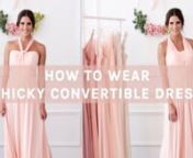 Take the stress out of bridesmaid dress shopping with our Chicky Convertible bridesmaid dress, spun of a lightweight, stretch mesh fabric. This convertible bridesmaid gown features 2 extra long front streamers attached at the waist to create a ton of different looks, so all you have to do is pick the dress, and let the girls choose their most flattering way to wear it—strapless, halter, one-shoulder—anything goes!