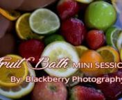 FRUIT BATH Mini SessionsnBOYS and GIRLS age 10-24 Months! (MUST BE SITTING 100% UNASSISTED!)nnINCLUDES:nUP TO 30 MINUTE SESSIONn1 OUTFIT AND BATHn10 DIGITAL IMAGESn1-16X20 POSTER OF YOUR FAVORITE POSEnONLINE FACEBOOK GALLERYnPRINT RELEASEnVIDEO like the one advertised!nnYOUR CHOICE OF FRUIT!nSTRAWBERRIESnLEMONSnORANGESnWATERMELONnOr MIXED n***PARENTS MUST PROVIDE FRUIT***nn&#36;95 (&#36;25 due when booking, remaining &#36;70 due at session)