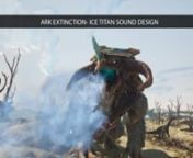 I was contracted by Dynamedion GbR to create the sounds used for the Ice Titan in Ark Extinction. nnHere&#39;s a few examples of what they ended up sounding like in game. nnnFor more information about what services I can provide for you please visit www.skar-productions.com