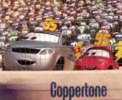 While watching race cars compete at the track, a silver van (Cia Court) tells her son that he&#39;ll need to wear sunscreen if he wants to be a champion like his hero, Lightning McQueen. Coppertone suggests protecting your kids with its pediatrician-recommended kids sunblock.