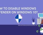 HOW TO DISABLE WINDOWS DEFENDER ON WINDOWS 10? nnwindows defender is the perusing utilization of microsoft windows 10 working framework. in this post, you will realize, how to disable windows defender on windows 10 for all time and briefly. At the point when you restart the PC, windows protector will consequently turn on. You can kill windows protector for all time from windows vault documents. nnHow to Disable Windows Defender on Windows 10? nnWindows Defender is the inbuilt security programmin