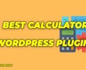 Are you looking for a calculator plugin or cost estimation form for your WordPress website?nnThere are many types of WordPress Calculator plugins to calculate prices, measurements, dates, form fields, and more.nnIn this article, we have chosen some of the best calculator plugins for your WordPress site.nn n** WHY USE A CALCULATOR PLUGIN IN WORDPRESS?nnIf you’re selling services online, calculators are a great tool to attract people to your site. Used correctly, calculators can help you collect