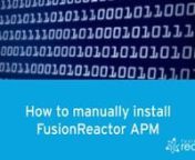 This video shows you how to manually install FusionReactor APM for Tomcat, running on Windows Server 2016nnSee our Quick Start Guide https://docs.fusion-reactor.com/Cloud/quick-start/nnFirst,download the latest FusionReactor JAR and the debugger native library.nnWindowsnncurl https://intergral-dl.s3-us-west-1.amazonaws.com/FR/Latest/fusionreactor.jar -o fusionreactor.jarncurl https://intergral-dl.s3-us-west-1.amazonaws.com/FR/Latest/frjvmti_x64.dll -o frjvmti_x64.dllnnLinuxncurl https://interg