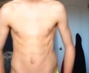 Hot 13 Year Old Boy Flexing Muscles & V-line from muscle flexing