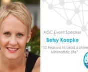 Watch as Betsy Koepke shares a motivational talk