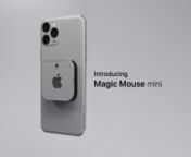 With the &#39;mouse cursor&#39; updated on the iPad, MacBook-like work efficiency became possible, but at the same time, we had to carry the mouse around. Magic Mouse Mini was created with a new type of design to enhance the portability and work performance of users. All the gestures used on the trackpad are available, and the iPad and MacBook can be carried around more lightly. The material is made of nano suction material, so it can be freely attached and the height of the mouse can be adjusted. There