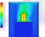 Dynamic temperature field simulation (CFD) of the laboratory equipment carried using Solidworks Flow simulation.nCalculated time 6532 sec = 108 minutes