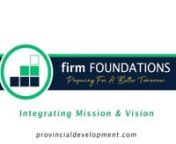 In this video, we discuss the importance of having clear, relevant mission &amp; vision statements for your Wealth Management Firm.Mission &amp; Vision statements that are integrated into the daily functions of your firm can create momentum, minimize drift, and provide a framework for every future decision that you face.nnIf you would like to receive Firm Foundations content in your inbox, contact us at info@provincialdevelopment.com.nnFirm Foundations is a video series that provides content t