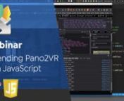 All functions of a Pano2VR project are based on the programming language, JavaScript. Usually you assemble all interactivity of hotspot, buttons etc. inside the Skin Editor with mouse events, logic blocks, and other elements and Pano2VR generates all the JavaScript code necessary for this.nnBased on JavaScript, you can add your own functions to a Pano2VR project in the skin editors text elements or by firing up special URLs. Additionally, the skin and HTML5 output is accessible from outside with