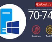 Gain hands-on expertise in Microsoft 70-740 exam with Pearson: MCSA 70-740 Cert Guide course. This course provides complete coverage for 70-740 exam and includes topics such as installing, upgrading, and migrating to Windows Server 2016; installing and configuring Nano; working with images; disks and volumes; server storage; Hyper-V networking, managing containers, and much more.