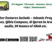 Schedule your Islamic Prayer times easily with this fantastic app @ https://play.google.com/store/apps/details?id=com.ramdantimes.prayertimes.allah . Other features include – Islamic Prayer Times, Qibla Compass, Al Quran in Arabic audio, 99 Names of Allah etc. Follow us at Twitter : https://twitter.com/AppSourceHub