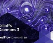 Learn how to handle Daemon&#39;s Fallofs to define the are where the daemon will be affecting to the particles. Learn more about RealFlow &#124; Cinema 4D 2.0: http://bit.ly/RFC4DW