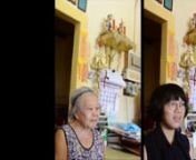 The chant is a blessing for family members and harmonious relationships: Pa Im is chanting in Thai and Teochew. Okui is chanting in Mandarine and Teochew. Pa Im speaks mostly Thai; she speaks Teochew only with her mom and sister nowadays. Okui speaks various languages, but speaking Teochew reminds her of her grandparents in Penang, Malaysia.nn~nnKuala Lumpur Experimental Film, VideoInternational Guest Programmes and artist lectures from Germany, Japan, Korea and Singapore; and music and audio-