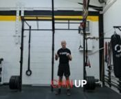 KEY POINTSn- Look at your hands, palms facing you (supinated grip)n- Hands in line with shouldersn- Start and finish in the Active Hangn- Keep the abs and glutes tightn- Pull the chest towards the bar- elbow drive downn- Chin over and chest touching the barn- Hold, squeeze the armpits and lower under control