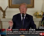 Donald Trump oznámil záhájení úderů na cíle v Sýrii.