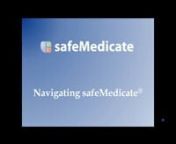 This video provides you with an introduction to safeMedicate by stepping you through the login process and briefly discussing how to use the menus.