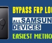 http://tinyurl.com/skipfrpnSimplified tutorial on how to bypass FRP lock on Samsung Galaxy phones without having to root or modify.nnPlease keep in mind that this video has been put together for educational purposes only, we do not condone the use of this application on devices that have been obtained through illegal activity.nnWhat is Factory Reset Protection?nFactory reset protection is a security measure that has been loaded on to all android devices to stop people from being able to wipe you