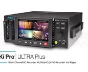 Learn how you can record and play back a single channel of 4K, HFR 4K, or record up to four channels of 1080 HD video from one intuitive box using AJA’s portable Ki Pro Ultra Plus. nnExplore the device’s broad feature set – from HDMI 2.0 connectivity with HDR playback to a dedicated web UI for remote control, the Ki Protect feature to ensure data integrity, a three-year warranty, dedicated support and so much more. https://www.aja.com/products/ki-pro-ultra-plus