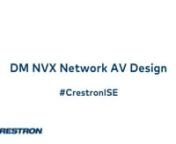 Chris Jay shares what you should expect to learn at the DM NVX Network AV Design presentation.n nAll brand names, product names, and trademarks are the property of their respective owners. Certain trademarks, registered trademarks, and trade names may be used in this video to refer to either the entities claiming the marks and names or their products. Crestron disclaims any proprietary interest in the marks and names of others.
