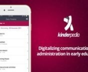 Meet Kinderpedia – the smart tool that helps childcare centers save 6 to 9 hours per week while keeping parents connected and engaged.nnInstead of the classic pen and paper, the daily check-in is now done with a just a few taps. Parents and other staff members are instantly informed.nnWith a few more taps, teachers log how much each child ate throughout the day.nnBy using the quick message functionality, teachers send messages, reminders and even alerts directly to the parents. In an emergency