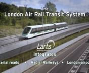 The London Orbital Rail(LARTs) is a proposal for an elevated light rail system that will connect at the M25 all the railway lines going in and out of London to each other, thus removing the need to travel into central London to get to London&#39;s airports or other railway destinations. nnWith branch lines off the M25 down the M23 and up the M1, Gatwick, Heathrow and Luton airports can be connected to all the railways as well as each other. Stansted passengers could transfer at Waltham Cross stati