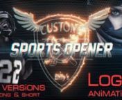 Download action sports opener after effects - https://videohive.net/item/sports-opener/19617637?ref=77SEVENnnsports opener music - https://goo.gl/GeuQpWnFor order the video with this template write in comments or box.n--- nDescription of Sports Opener After Effects templatenAE CS5, CS5.5, CS6, CC, CC 2014, CC 2015 compatibilityn17 MediaHoldersn22 TextHoldersn2 LogoHoldersnFull HD resolution (1920×1080)nAuthor of sports intro after effects: 77SEVEN n---nPerfect for sport promo motivation, sports