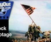 Stock Footage link https://www.buyoutfootage.com/pages/titles/pd_dc_025.phpnnThe WWII invasion of Iwo Jima codenamed Operation Detachment shot by combat cameramen of the U.S. Navy, Marine Corps, Coast Guard and edited together by Warner Bros. including scenes of iconic scene of the raising of the American Flag on Mount Suribachi, tank firing on Japanese positions, U.S. truck-mounted rocket launchers firing, Flamethrower tanks in action, B-29 Bombers and P-51 Fighters take off from captured airfi