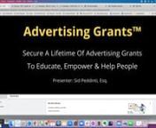 Have you heard about the G00GLE Advertising Grant Program? You can get &#36;10,000 per month in ad spend. nnCheckout this video here. We got our first Grant 15 years ago and have helped 100’s of clients with get and use Grants for Advertising.nnIf you like what you see, click the calendar link here to connect for 15 minutes. https://calendly.com/troy-sinclaire/15min and let’s chat.nnBest,