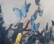Abstract Butterfly Leaves Yağlı Boya Dokulu Tablo.MP4 from boya