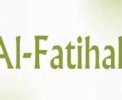 001 - Sura Al-Fatiha | The Opening | سورة الفاتحة‎ | Fatiha Suresi from sura al fatiha