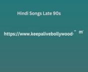 Keep Alive is one of the bollywood music management Company and has taken over the music world with its wonderful music. Hindi songs from the late 90s are making a comeback! With our new playlist, you can enjoy all your favorite hits from this era. From classic love songs to upbeat dance numbers, we&#39;ve got it all covered. So sit back, relax, and enjoy the best of the Hindi Songs Late 90s. Relive the golden era of Bollywood with these classics! Visit for more: https://www.keepalivebollywood.com/