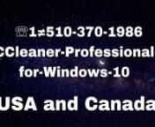 CCleaner Professional for Windows 10 &#124; 1510-370-1986nCCleaner Professional is a popular PC cleaning and optimization tool that can help improve the performance and function of your computer. It comes in two editions, free and professional, and is compatible with Windows XP, Vista, 7, 8, and 10. To download and install CCleaner Professional on a Windows 10 PC or laptop, first download the installer file from the official website, double-click the file to start the installation, and follow the pro
