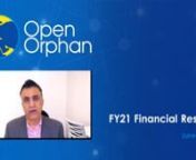 Open Orphan plc (LON:ORPH) Chief Executive Officer Yamin ‘Mo’ Khan talks through the FY2021 Financial Results and the outlook for 2022.nnMo covers topics:nThe Vision,nThe Numbers,nOverview,nKey Strategic Value Adding Initiatives,nSummary Financial Highlights,nAttractive Market Dynamics,nGrowth of Vaccines &amp; Anti-Virals,nOutlook,nInvestment CasennOpen Orphan (LON ORPH) is the world leader in testing infectious &amp; respiratory disease products using human challenge studies addressing the