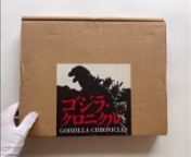 www.mitsumebooks.comnGODZILLA CHRONICLES is the compendium of rare stills, production photos, color posters, and much more visual material cover the Godzilla film saga from its beginnings to 1998. An over-sized volume over 2 inches thick and 16 inches tall, packed with hundreds of photos.nLimited Edition.nEdition Number: 0881nHardcover in Slipcase and Carton Box. nNumber of pages: 333nYear of publication: 1998nSize: 42 cm / 16.5 in (with Box)nUsed Book in Very good condition.nDetails: There is a