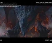 Demo reel breakdown:nn0:05n“Monster Hunter”. Rathalos: Topology (all), ZBrush detail sculpting and cleanup, texturing from scratch. Design based on Capcom model and an in-house Rathalos model from another artist. Procedural high frequency texture layer added by lead on a separate pass.nSoftware used: Maya, ZBrush, Mari, Substance Painternn0:34n“Hellboy”. Hell Dragon: Topology (all) and sculpt (except back plates sculpt), design based on rough sculpt from Concept Art Department. Crowd mon