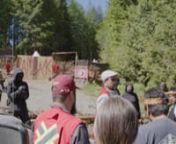 June 23, 2022 – Indigenous leaders from the Ditidaht, Huu-ay-aht and Pacheedaht First Nations met with protesters today to give final notice to immediately dismantle an illegal camp built across a main logging road on Ditidaht Traditional Territory in Tree Farm Licence (TFL) 44 on Vancouver Island. The Nations’ elected and hereditary chiefs were supported by the Ditidaht Ts’aa7ukw and C̕awak ʔqin Witwak Guardians, and C̕awak ʔqin Forestry personnel, and accompanied by B.C. government r