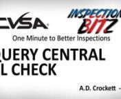 If you inspect driver&#39;s, you should get in the habit of checking the license status through Query Central. In this edition of Inspection Bitz, A.D, Crockett, from Garland PD shows us that it&#39;s easy and quick to check a driver&#39;s status.