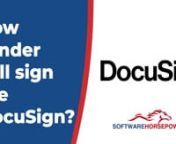 DocuSign allows you to perform several tasks - 1. How the receiver sends2. How the receiver will receive the mailn3. How the sender will sign the documentn4.How the document will go to the receiver for signature. have purposefully