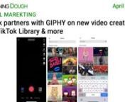 https://www.morningdough.com/?ref=ytchannelnGet the daily newsletter in your inbox:nnRead the full newsletter here:nhttps://www.morningdough.com/stories/tiktok-partners-with-giphy/nnMorning Dough (4/04/2022) - TikTok partners with GIPHY on new video creation tool, TikTok LibrarynnGood morning!nnIn today’s edition:nn� Spotify tests a podcast discovery feed.n� Google Search Console Updates Structured Data Report.n� TikTok partners with GIPHY on new video creation tool, ‘TikTok Library’