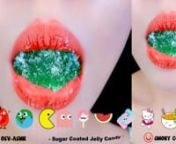ASMR MUKBANG Emoji Eating Challenge- Sugar Coated Jelly Candy, Edible Jacinth, Monster Eyeball,....mp4 from asmr emoji